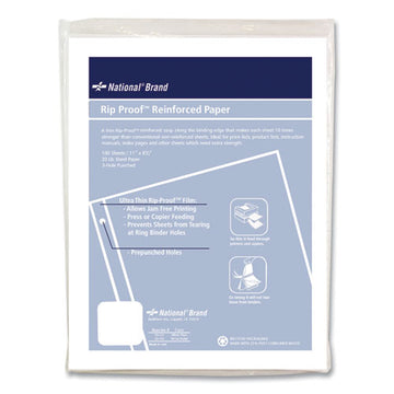 National® Rip Proof Reinforced Filler Paper, 3-hole, 8.5 X 11, Narrow Rule, 100-pack freeshipping - TVN Wholesale